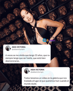 Entre llamas y como el Ave Fénix, Aida Victoria reapareció en redes y