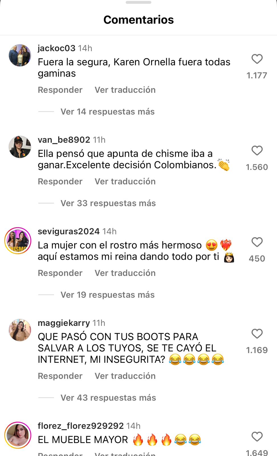Comentarios Instagram La Segura