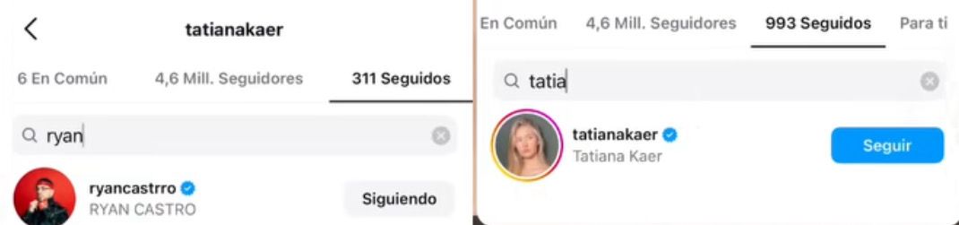 Tatiana Kaer y Ryan Castro (Imagen tomada de IG Tatiana Kaer y Ryan Castro)