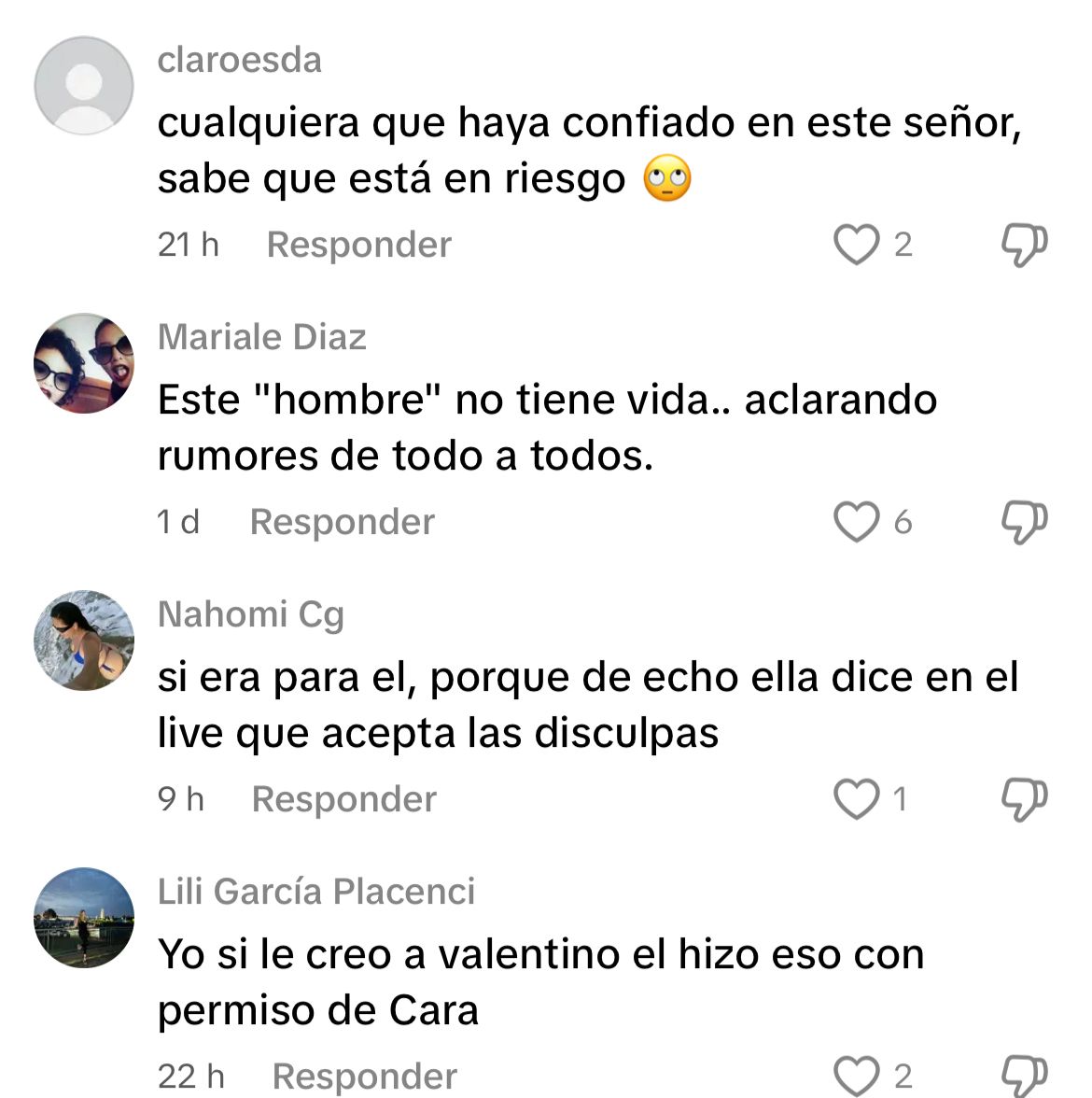 Comentarios TikTok