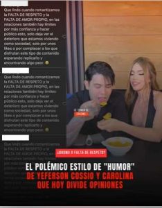 YEFERSON COSSIO Y CAROLINA GÓMEZ